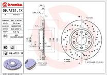 Тормозной диск Brembo Xtra Line 09.A721.1X для Jeep Renegade 1 пок.
