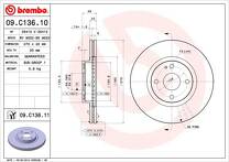 Тормозной диск Brembo Prime Line 09.C136.11 для Mazda MX-5 2 пок. / рестайлинг