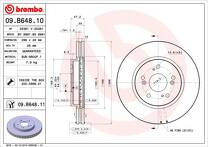 Тормозной диск Brembo Prime Line 09.B648.11 09.B648.11