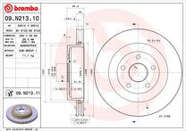 Тормозной диск Brembo Prime Line 09.N213.11 для Dodge Journey 1 пок. / рестайлинг