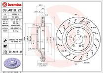 Тормозной диск Brembo Prime Line 09.A818.21 для Mercedes-Benz SL-Class R230