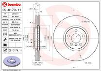 Тормозной диск Brembo Prime Line 09.D179.11 для Mini Clubman F54