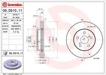 Тормозной диск Brembo Prime Line 09.D510.11 для Toyota Prius ZVW52 / PHV