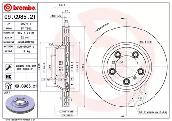 Brembo Prime Line 09.C985.21 <span>тормозной диск вентилируемый</span>