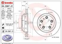 Тормозной диск Brembo Prime Line 09.C987.21 для Porsche Cayenne 9YA / рестайлинг