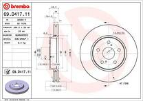 Тормозной диск Brembo Prime Line 09.D417.11 для Toyota C-HR 1 пок.