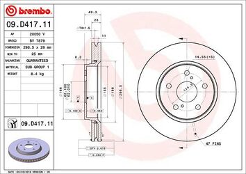Brembo Prime Line 09.D417.11 <span>тормозной диск вентилируемый</span>