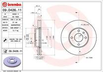 Тормозной диск Brembo Prime Line 09.D426.11 для Chevrolet Cobalt 2 пок. / седан