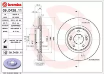 Тормозной диск Brembo Prime Line  09.D428.11