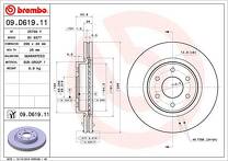 Тормозной диск Brembo Prime Line 09.D619.11 для Nissan Navara NP300 / D23