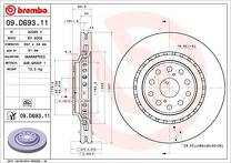 Тормозной диск Brembo Prime Line 09.D693.11 для Lexus LS 5 пок.