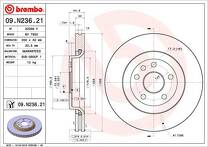 Тормозной диск Brembo Prime Line 09.N236.21 для Jeep Grand Cherokee 4 пок.