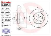 Тормозной диск Brembo Prime Line  08.D627.11