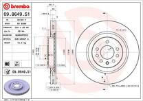 Тормозной диск Brembo Prime Line 09.8649.51 для Opel Corsa E