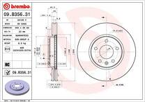 Тормозной диск Brembo Prime Line 09.B356.31 для Opel Insignia B / Country Tourer