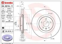 Тормозной диск Brembo Prime Line 09.N316.11 для Opel Insignia B / Country Tourer