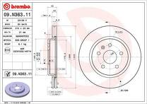 Тормозной диск Brembo Prime Line 09.N363.11 для Opel Insignia B / Country Tourer