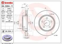 Тормозной диск Brembo Prime Line 09.C004.11 для Dodge Nitro 1 пок.