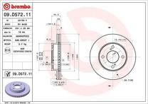 Тормозной диск Brembo Prime Line 09.D572.11 для Suzuki Ignis 3 пок.