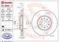 Тормозной диск Brembo Prime Line 09.D608.11 для Opel Insignia B / Country Tourer