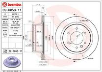 Тормозной диск Brembo Prime Line 09.D853.11 для Mitsubishi Pajero Sport 3 пок. / рестайлинг