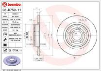 Тормозной диск Brembo Prime Line 08.D759.11 для Mercedes-Benz GLA-Class H247