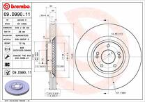 Тормозной диск Brembo Prime Line  09.D990.11