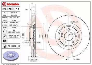 Brembo Prime Line 09.D990.11 <span>тормозной диск вентилируемый</span>