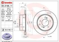Тормозной диск Brembo Prime Line 09.E168.11 для SsangYong Rodius 1 пок.