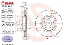 Тормозной диск Brembo Prime Line 09.E231.11 для Honda CR-V 5 пок.