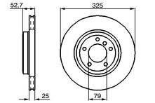 Тормозной диск Bosch 0 986 478 012 для BMW 3 серии E46 / кабриолет