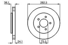Тормозной диск Bosch 0 986 478 109 для Chrysler Voyager 4 пок.