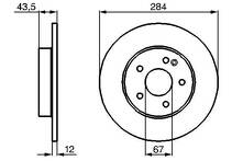 Тормозной диск Bosch  0 986 478 262