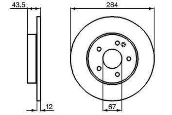 Bosch 0 986 478 262 <span>тормозной диск полный</span>