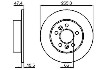 Bosch 0 986 478 305 <span>тормозной диск полный</span>
