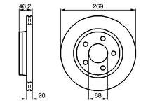 Тормозной диск Bosch  0 986 478 316