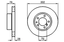 Тормозной диск Bosch 0 986 478 317 для BMW 5 серии E34