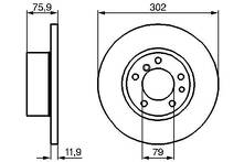 Тормозной диск Bosch 0 986 478 319 для BMW 5 серии E34