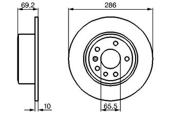 Bosch 0 986 478 436 <span>тормозной диск полный</span>