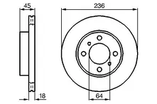 Тормозной диск Bosch  0 986 478 572