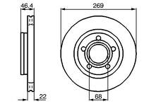 Тормозной диск Bosch 0 986 478 574 0 986 478 574