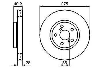 Bosch 0 986 478 583 <span>тормозной диск вентилируемый</span>