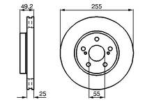 Тормозной диск Bosch  0 986 478 584