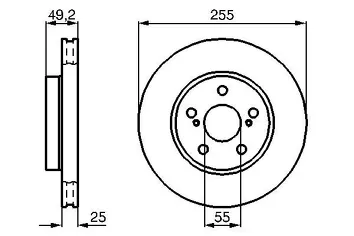 Bosch 0 986 478 584 <span>тормозной диск вентилируемый</span>
