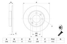 Тормозной диск Bosch  0 986 478 608