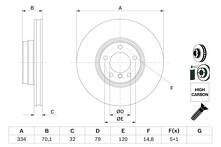 Тормозной диск Bosch 0 986 478 623 для BMW 7 серии E38