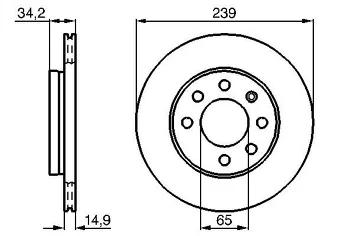 Bosch 0 986 478 627 <span>тормозной диск вентилируемый</span>