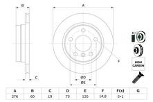 Тормозной диск Bosch 0 986 478 642 для BMW 3 серии E46 / Compact