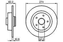 Тормозной диск Bosch 0 986 478 744 для Renault Laguna 2 пок. / рестайлинг