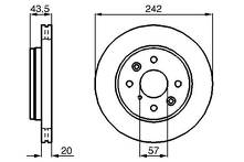 Тормозной диск Bosch 0 986 478 781 для Kia Shuma 1 пок. / хэтчбек
